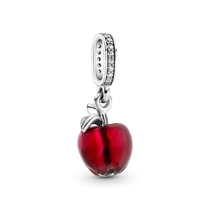 Hạt Vòng Charm Pandora Murano Glass Red Apple Dangle 799534C01 Màu Đỏ Bạc