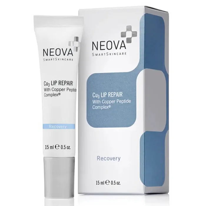 Kem Dưỡng Môi Hỗ Trợ Giảm Thâm, Xoá Nhăn Neova CU3 Lip Repair Copper Peptide Complex 15ml