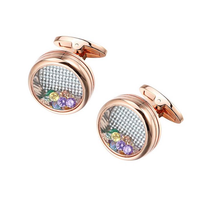 Khuy Măng Sét Meri MS24 Màu Vàng Hồng