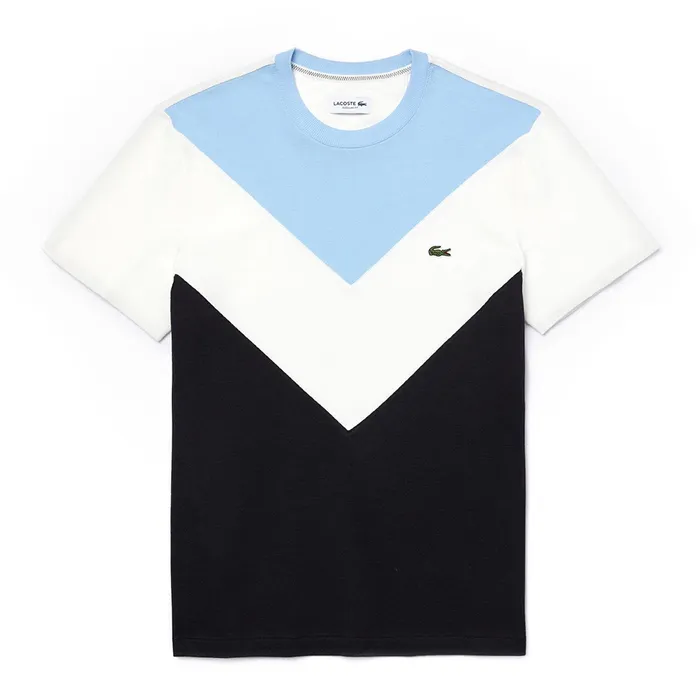 Áo Phông Lacoste Men's Crew Neck Colorblock Cotton Piqué Blend TH1604 BRZ Phối Màu Size 2