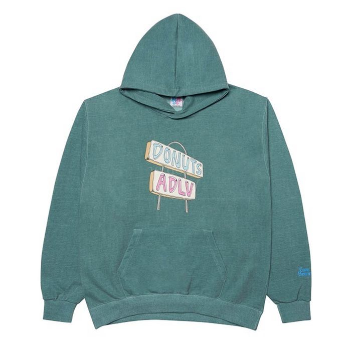 Áo Hoodie Acmé De La Vie ADLV Care Bears Donuts Washing Màu Xanh Green