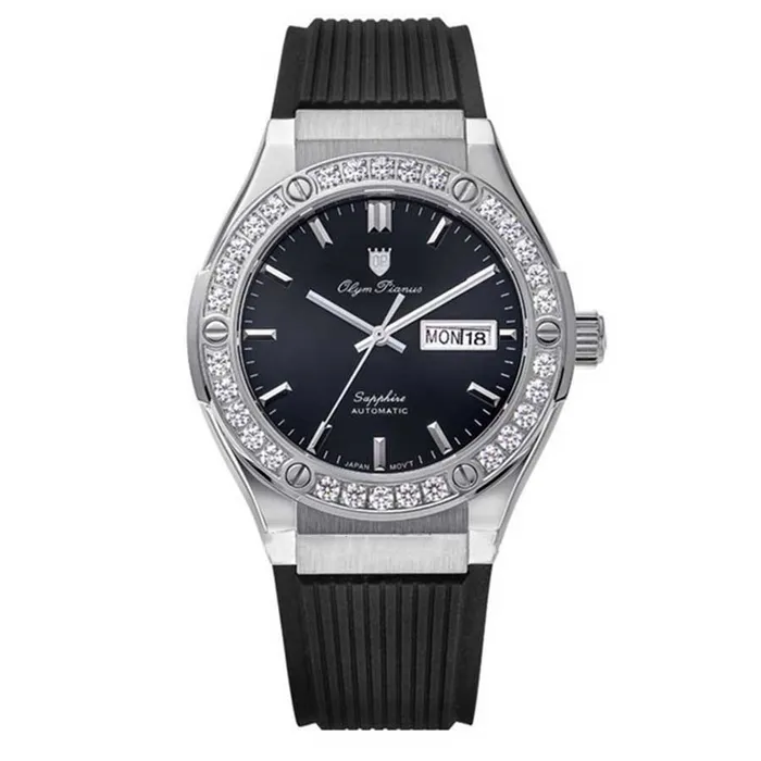 Đồng Hồ Nam Olym Pianus OP990-45ADGS-GL-D Màu Đen Bạc