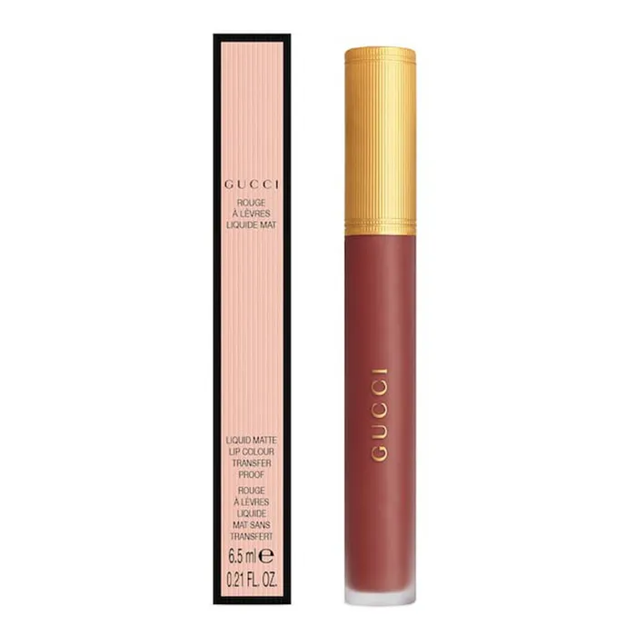 Son Kem Lì Gucci Rouge Liquid Matte 203 Mildred Rosewood Màu Hồng Đất