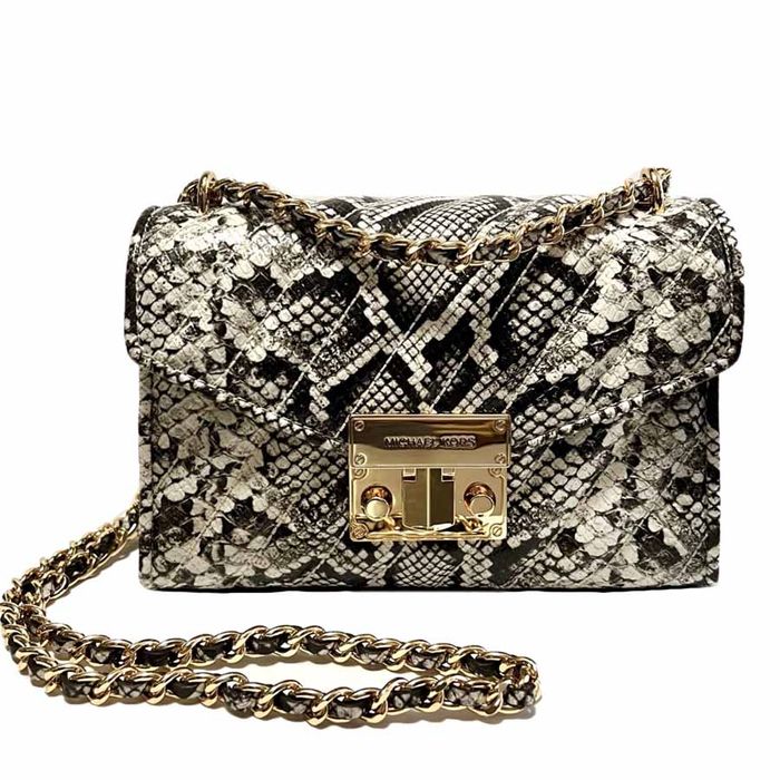 Túi Đeo Vai Michael Kors MK Rose 35S1GXOC1E Small Crossbody Bag In Natural 35S1GXOC1E Họa Tiết Da Rắn