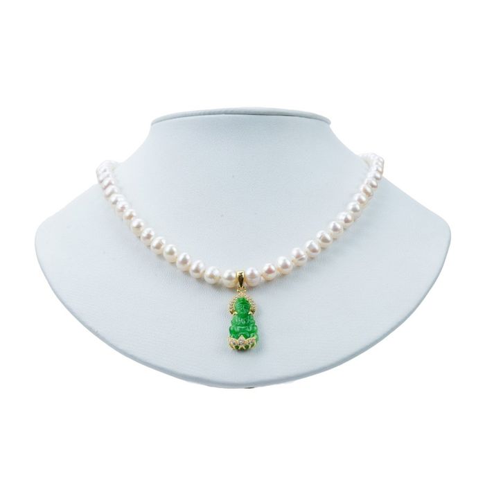 Vòng Cổ Ngọc Trai Minh Hà Pearl Jewelry MH437 Màu Trắng