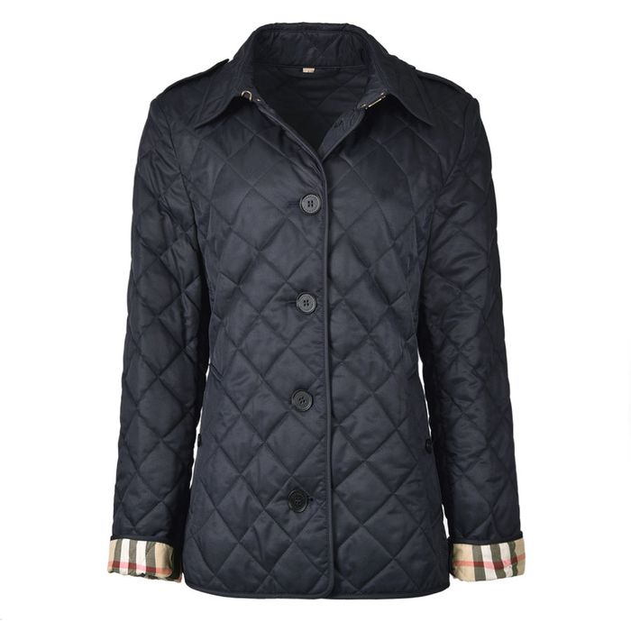 Áo Khoác Nữ Burberry Frankby Quilted Jacket Canvas Màu Đen