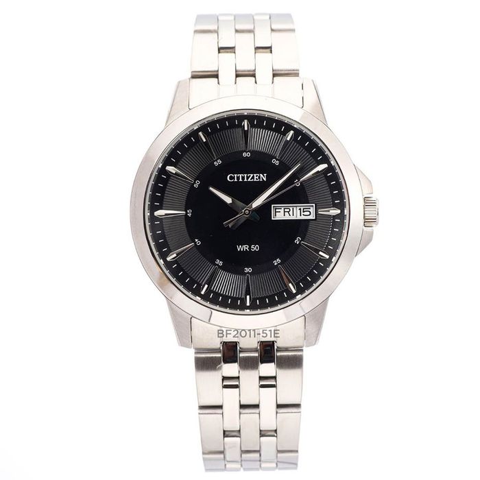 Đồng Hồ Nam Citizen Quartz BF2011-51E Màu Bạc Đen N-TNY