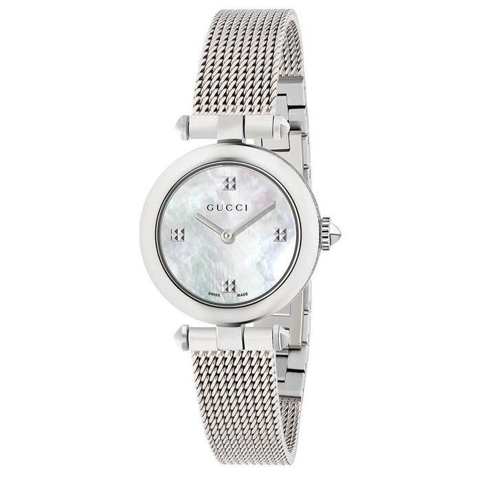 Đồng Hồ Nữ Gucci Diamantissima Small Ladies Watch 27mm YA141504 Màu Bạc