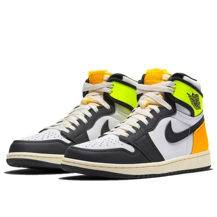 Giày Thể Thao Nike Air Jordan 1 Retro High OG Volt Gold 555088-118 Màu Đen Trắng Size 36