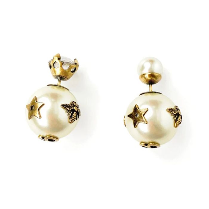 Khuyên Tai Dior Tribales Earrings Đính Ngọc Trai