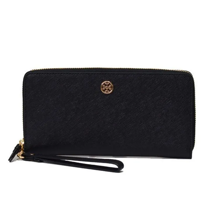 Ví Tory Burch Robinson Passport Continental Wallet Schwarz 46633 Màu Đen