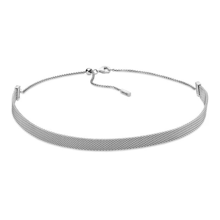 Vòng Cổ Pandora Reflexions Mesh Choker 398252-38 Màu Bạc