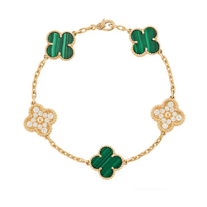 Vòng Đeo Tay Jewery Luxury Vintage Alhambra Bracelet, 5 Motifs Phối Màu