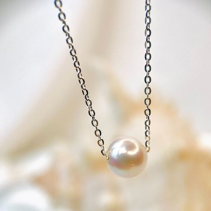 Dây Chuyền Minh Hà Pearl Jewelry Xuyên Ngọc Trai 8-9mm Màu Trắng