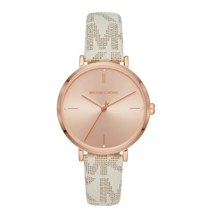Đồng Hồ Nữ Michael Kors Jayne Watch MK7128 Màu Trắng, Vàng Hồng