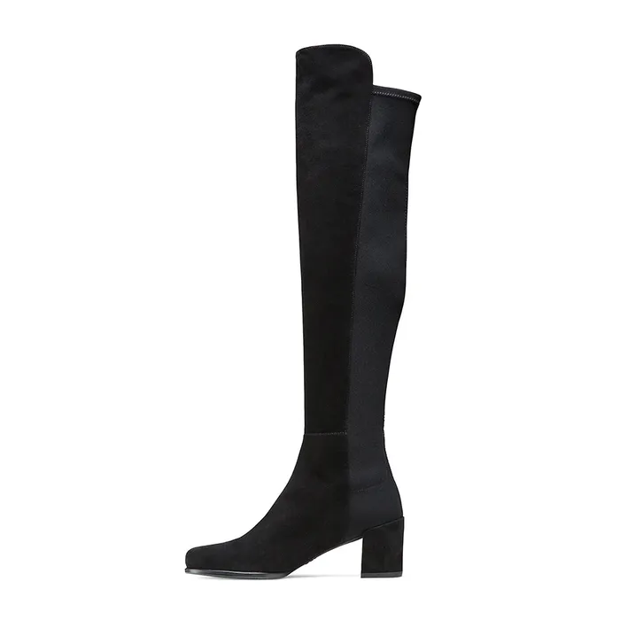 Giày Boot Nữ Stuart Weitzman City Block Boot S0738 Màu Đen