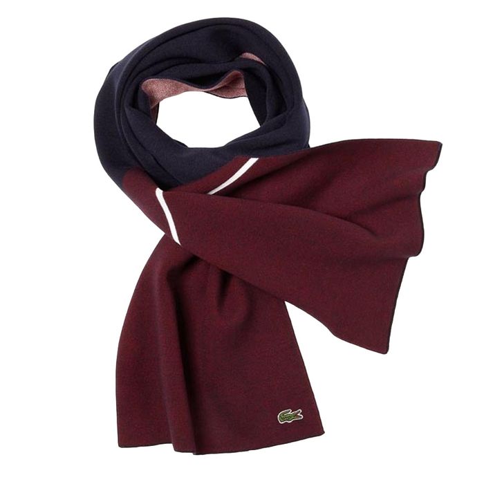 Khăn Len Lacoste Cotton Blend Jacquard Scarf-Red Màu Đỏ