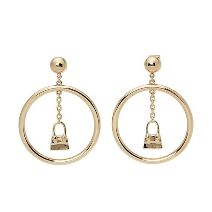 Khuyên Tai Jacquemus Gold La Montagne 'L'anneau Chiquito' Earrings Màu Vàng Gold