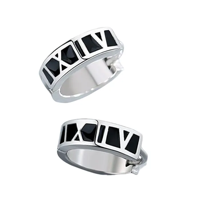 Khuyên Tai Nam LiLi Jewelry Hình Tròn The King LiLi_913177 Màu Đen