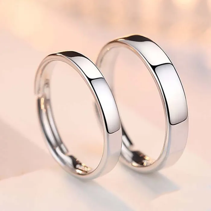 Nhẫn Đôi LiLi Jewelry Trơn Basic Lili_513313 Màu Bạc