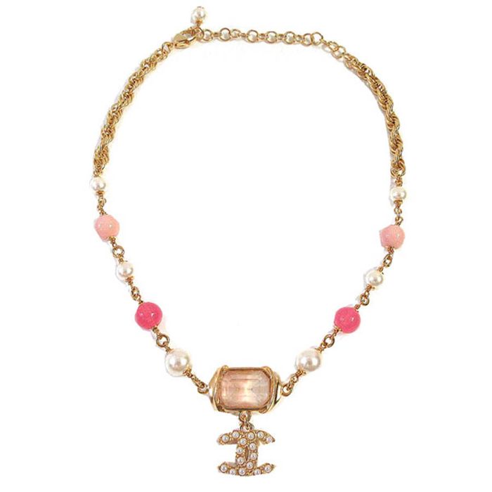 Dây Chuyền Chanel Choker Dạng Chuỗi Phối Màu