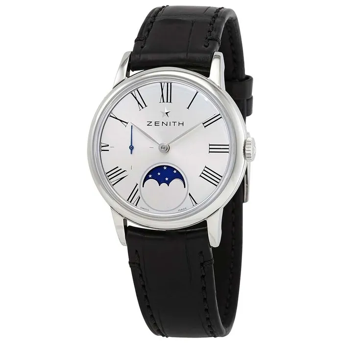 Đồng Hồ Nữ Zenith Elite Lady Automatic Moonphase Silver Dial Ladies Watch 03.2330.692/02.C714 Màu Đen Trắng