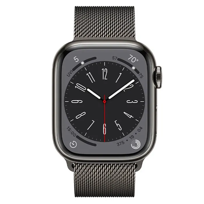 Đồng Hồ Thông Minh Apple Watch S8 LTE 45mm Dây Thép Màu Đen