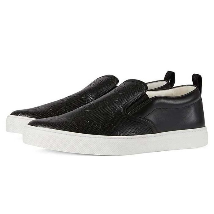Giày Men's Gucci Signature Slip-On Sneaker Màu Đen Size 40