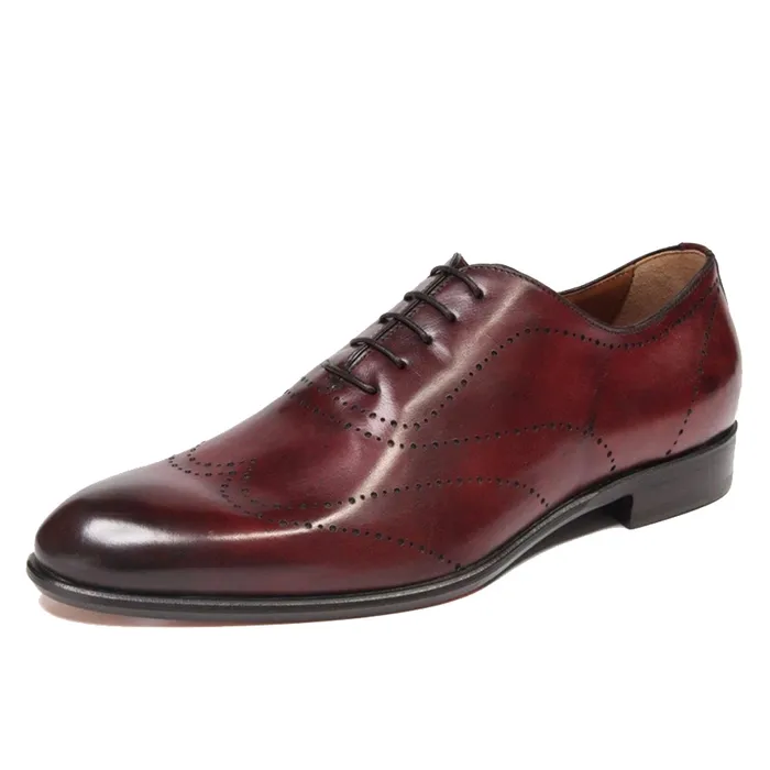 Giày Tây Nam Germano Bellesi 1137 Màu Nâu Đỏ Size 38