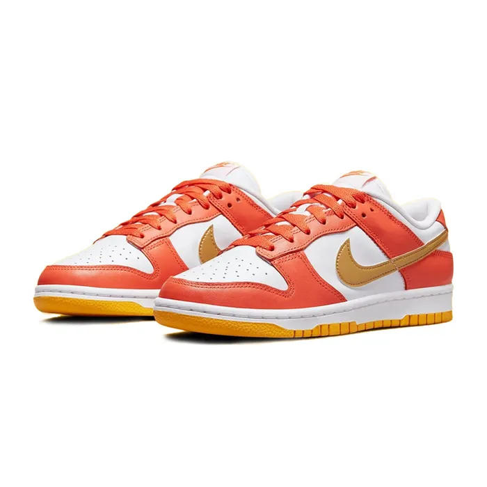 Giày Thể Thao Nike SB Dunk Low Golden Orange White Gold Shoes Phối Màu
