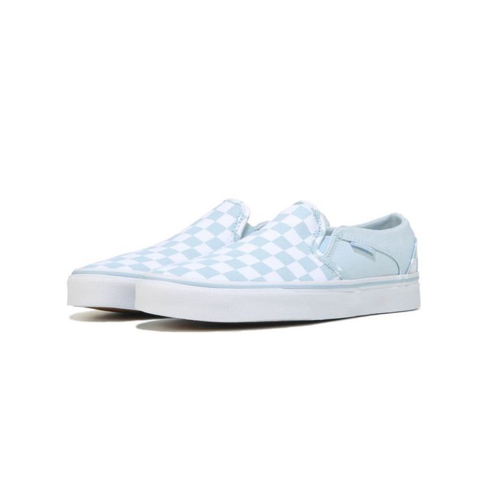 Giày Vans Asher Checkerboard Baby Blue Màu Trắng Xanh Size 38
