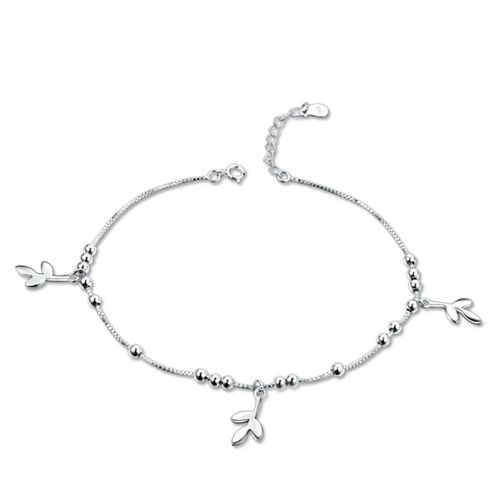 Lắc Chân LiLi Jewelry Hình Chiếc Lá Guinevere Lili_566747 Màu Bạc