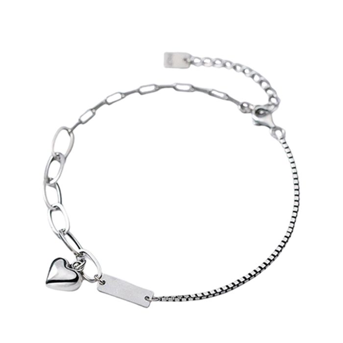 Lắc Chân LiLi Jewelry Hình Trái Tim Lili_755662 Màu Bạc