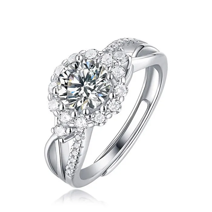 Nhẫn LiLi Jewelry Đính Kim Cương Moissanite Elfleda Lili_564974 Màu Bạc
