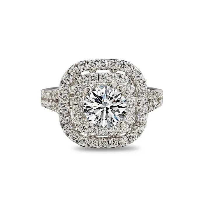 Nhẫn Sherlyn Diamond RS572#8(3) Vàng Trắng 18k Đính Kim Cương Màu Trắng