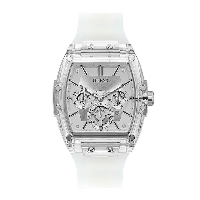 Đồng Hồ Nam Guess Clear Case Clear Pu Watch GW0203G1 Màu Trắng