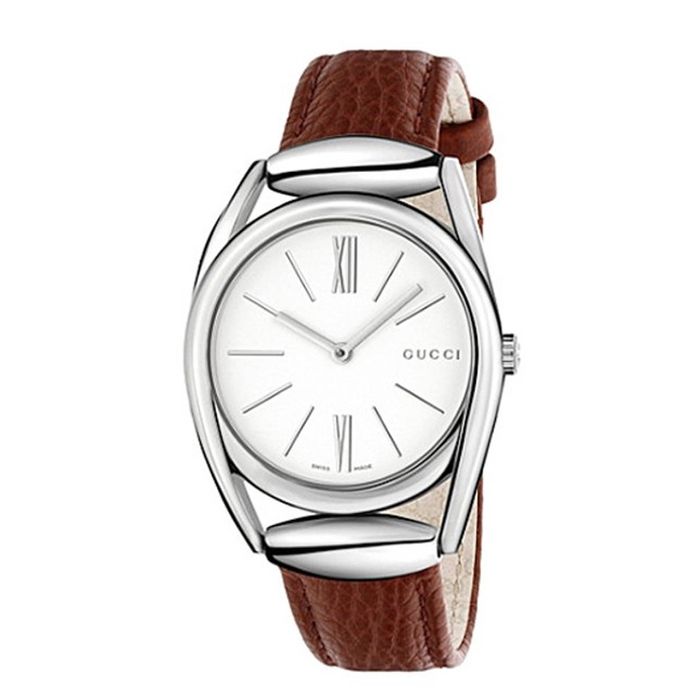 Đồng Hồ Nữ Gucci Horsebit Quartz Brown Leather Watch YA140403 Màu Nâu