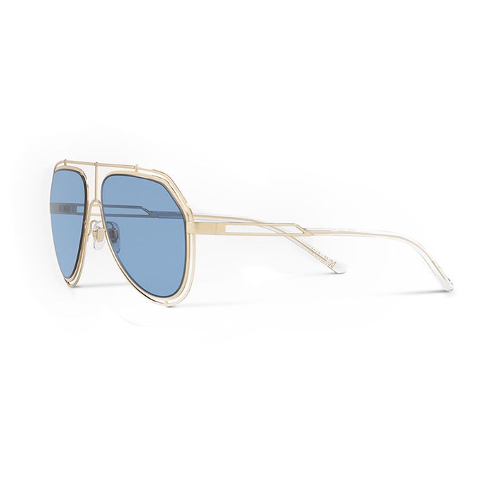 Kính Mát Dolce Gabbana D&G Men Metal Pilot Sunglasses-Blue Màu Xanh Blue