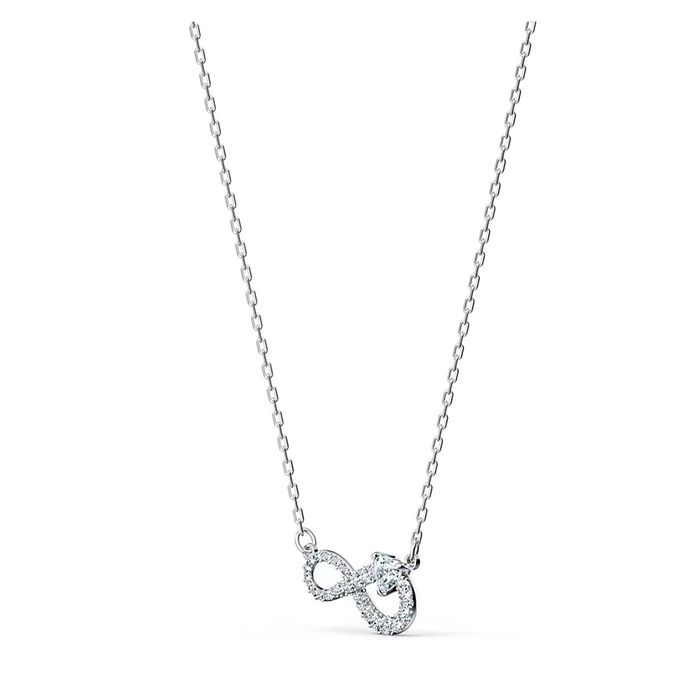 Dây Chuyền Swarovski Infinity Necklace Infinity, White, Rhodium Plated 5538102 Màu Bạc