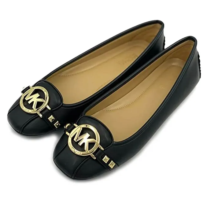 Giày Bệt Michael Kors MK Fulton Stud Signature Flats Black Màu Đen Size 36.5