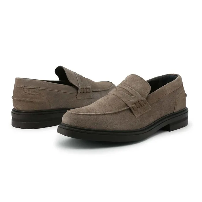 Giày Lười Nam Duca Di Morrone LUPO-CAM_TAUPE Màu Xám Size 40