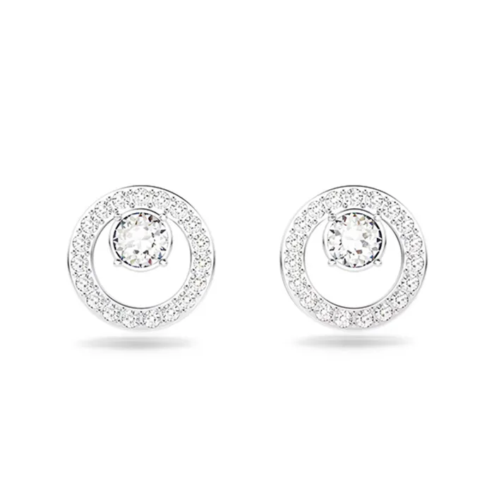 Khuyên Tai Nữ Swarovski Creativity Stud Earrings White, Rhodium Plated 5201707 Màu Trắng