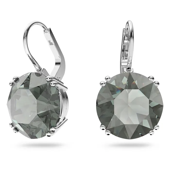 Khuyên Tai Swarovski Millenia Drop Earrings, Round Cut, Black, Rhodium Plated 5636567 Màu Đen