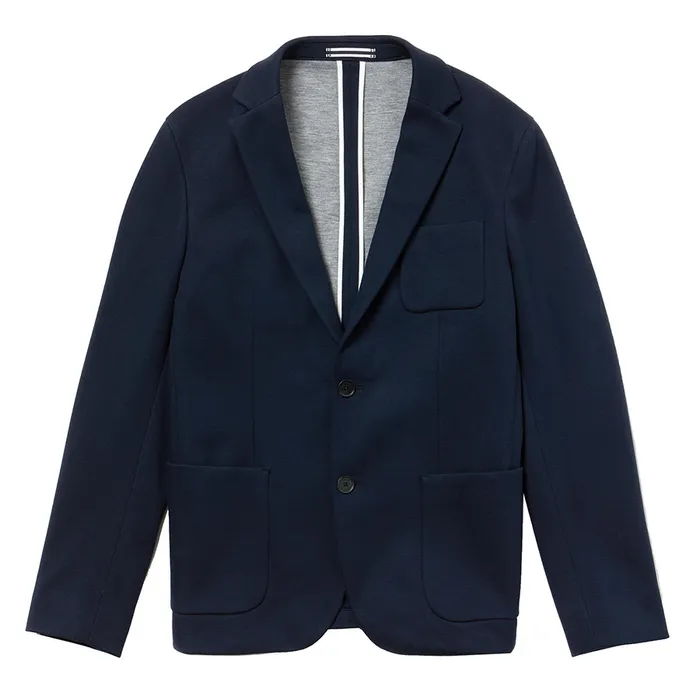 Áo Blazer Lacoste Men's Stretch Cotton Jersey Piqué VH5921.MXQ Màu Xanh Navy