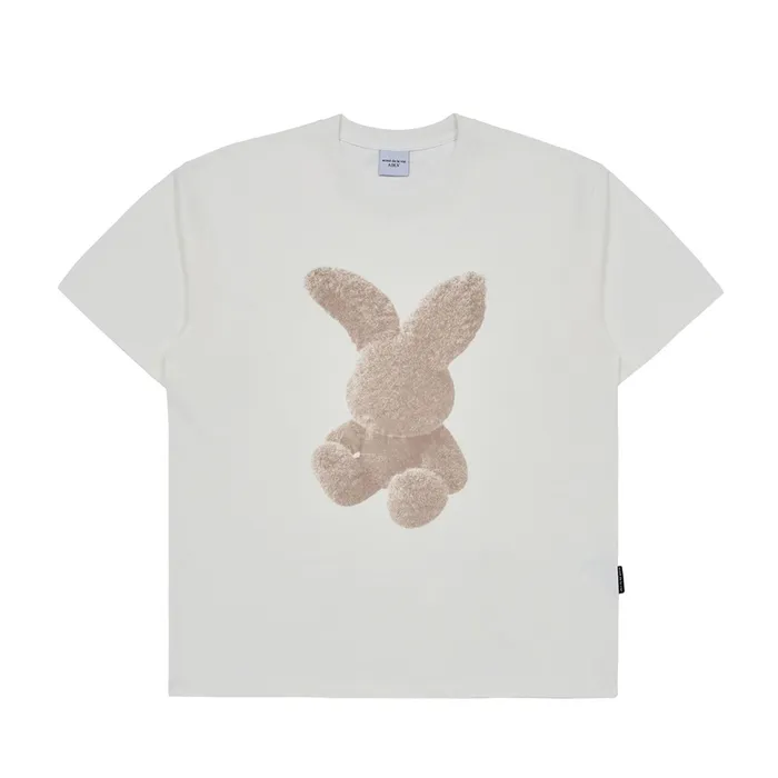 Áo Phông Acmé De La Vie ADLV Cream Fuzzy Rabbit Short Sleeve T-Shirt Cream Màu Kem Size 1