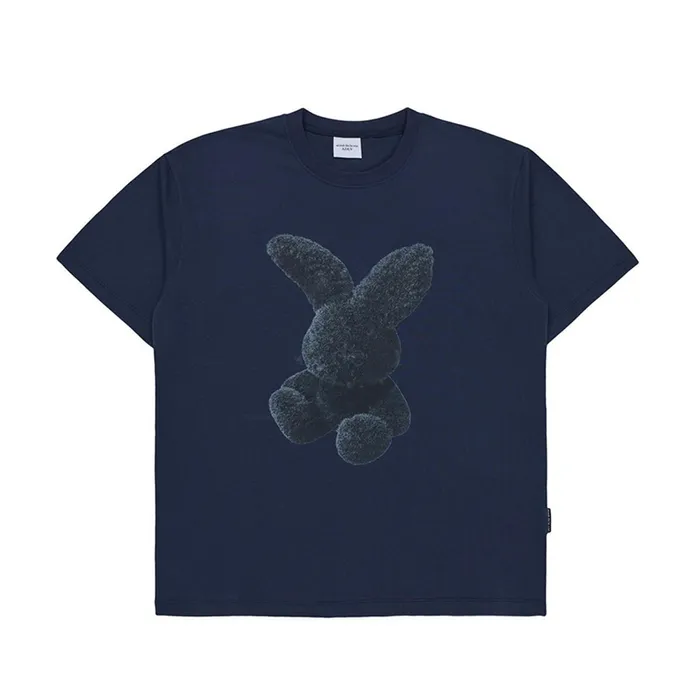 Áo Phông Acmé De La Vie ADLV Fuzzy Rabbit Short Sleeve T-Shirt Màu Xanh Navy Size 1