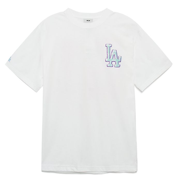 Áo Phông MLB Pop Art Graphic Overfit LA Dodgers Tshirt 3ATSL0233-07WHS Màu Trắng Size XS