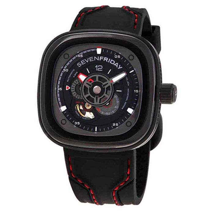 Đồng Hồ Nam SevenFriday P-Series Racer III Automatic Black Dial Men's Watch P3C/2 Màu Đen