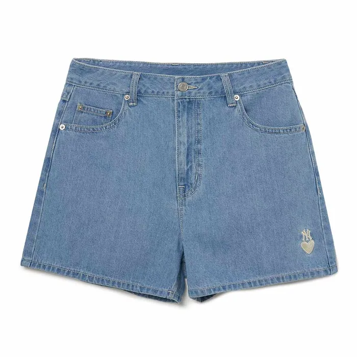 Quần Short MLB Denim New York Yankees 3FDPH0133-50SBL Màu Xanh Nhạt Size S