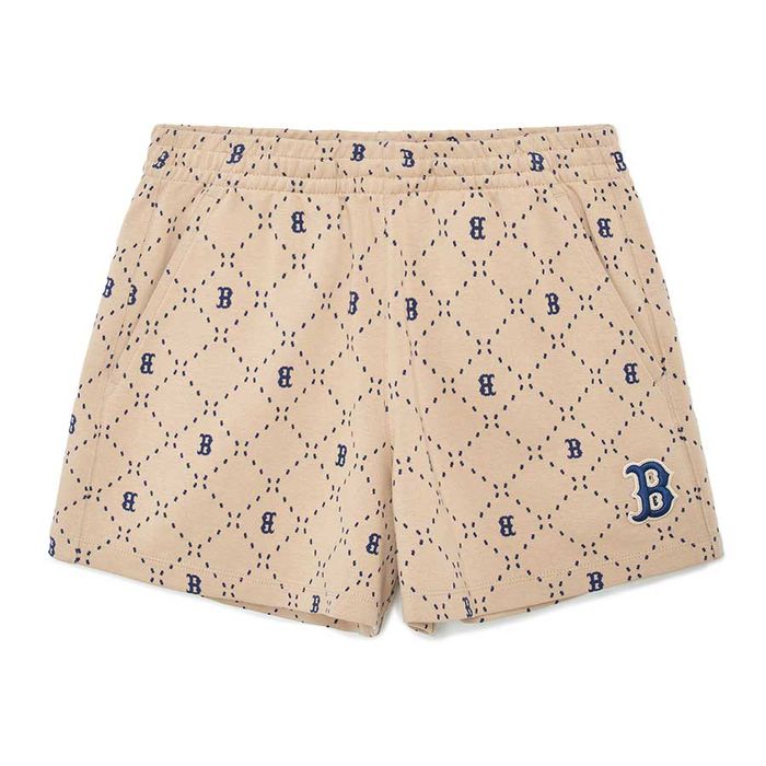 Quần Short MLB Dia Monogram Boston Red Sox 3FSPM0133-43SAL Màu Nâu Size M
